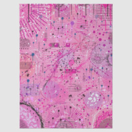 Roze Maximalistische Abstract: Frambozen Sundae Tissuepapier
