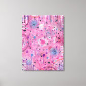 Roze Maximalistische Abstracte Kunst Canvas Afdruk (Voorkant)