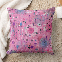 Roze Maximalistische Abstracte Kunst 