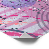 Roze Maximalistische Abstracte Kunst Poster (Hoek)