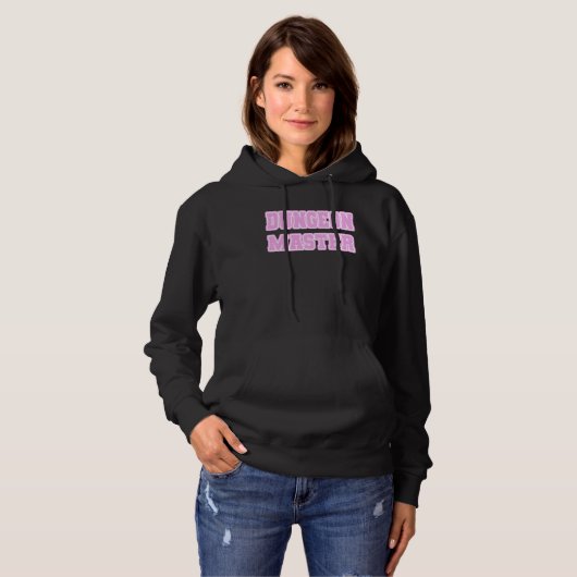Roze MDF Dungeon Master Kostuum Heet Gamer Meisje Hoodie (Voorkant volledig)