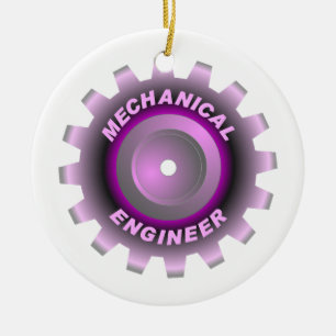 Roze Mechanisch Ingenieurstoestel Keramisch Ornament