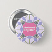 Roze Mechanische Ingenieur Ronde Button 5,7 Cm (Voorkant /achterkant)