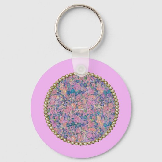 Roze medallion sleutelhanger (Voorkant)