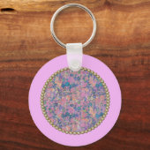 Roze medallion sleutelhanger (Voorkant)