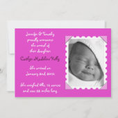 Roze mededeling over de geboorte van Camouflage Ba Aankondiging (Achterkant)