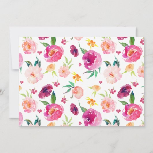 Roze mededeling van de geboorte van de hand van de aankondiging (Achterkant)