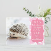 Roze mededeling van de New Furbaby Aankondiging (Staand voorkant)