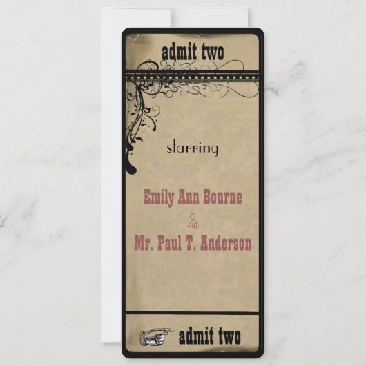 Roze medieval, renaissance Wedding Invitations Kaart (Achterkant)