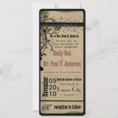 Roze medieval, renaissance Wedding Invitations Kaart (Voorkant)