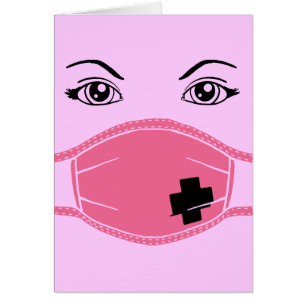 Roze medisch masker Grafisch
