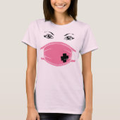 Roze medisch masker Grafisch T-shirt (Voorkant)
