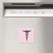 Roze Medische Caduceus Magneet (Insitu (Vaatwasser))
