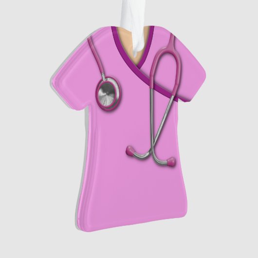 Roze medische krabben ornament (voorkant)