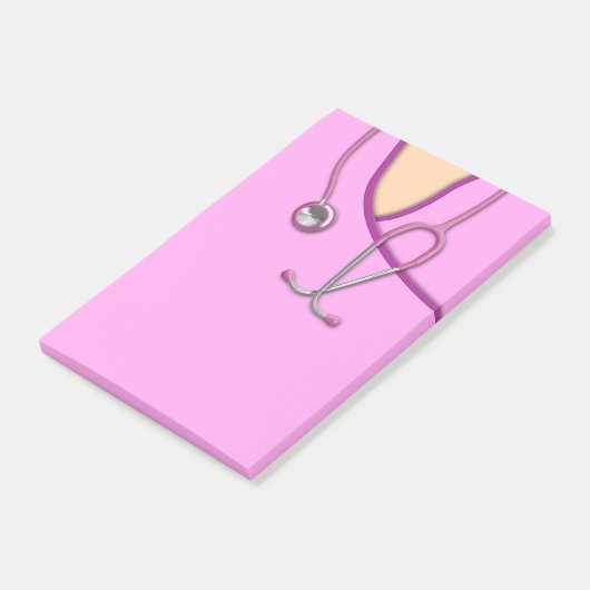Roze medische krabben post-it® notes (Schuin)