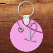 Roze medische krabben sleutelhanger (Voorkant)