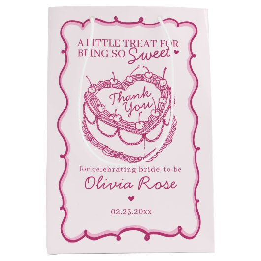 Roze Medium Cadeauzakje (Voorkant)