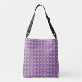 Roze Meerkat Logo Pattern Crossbody Tas (Achterkant)