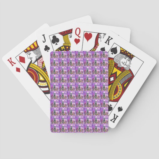Roze Meerkat Logo Pattern Pokerkaarten (Achterkant)
