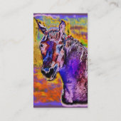 Roze meerkleurige paarden visitekaartje (Achterkant)