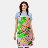 roze meerkleurige tomatenvariëteiten schort (Gedragen)