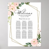 Roze meetrooster voor het trottoirweddenschap poster (Voorkant)