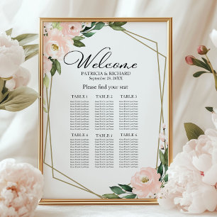 Roze meetrooster voor het trottoirweddenschap poster
