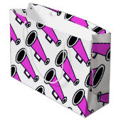 Roze megafoon groot cadeauzakje (Achterkant Gekanteld)
