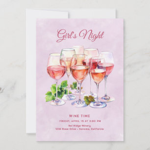 Roze Meidenavond Wijn  Kaart