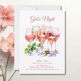 Roze Meidenavond Wijn  Kaart