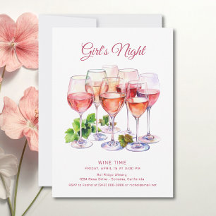 Roze Meidenavond Wijn  Kaart