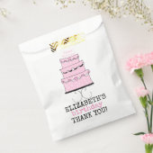 Roze meidenbeker van de verjaardag Dank je gast Bedankzakje (Gezegeld)