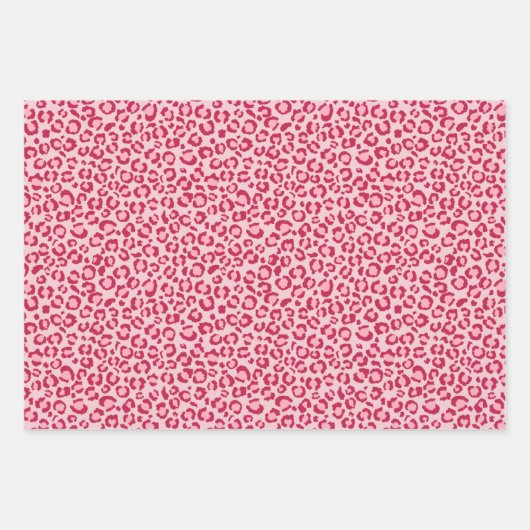 Roze, meidenluipaard afdrukken — Dierafdrukken Inpakpapier Vel (Voorkant)