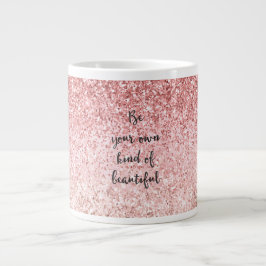 Roze meidenmeisje Glitzy Glam Glitter Prachtig Grote Koffiekop
