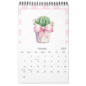 Roze Meisje 2026 kleine Kalender (Feb 2027)