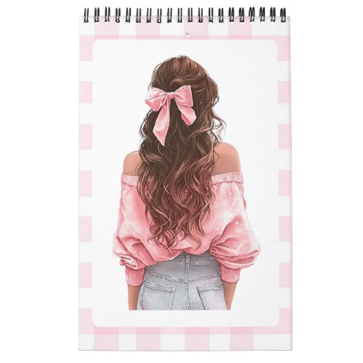 Roze Meisje 2026 kleine Kalender (Hoes)