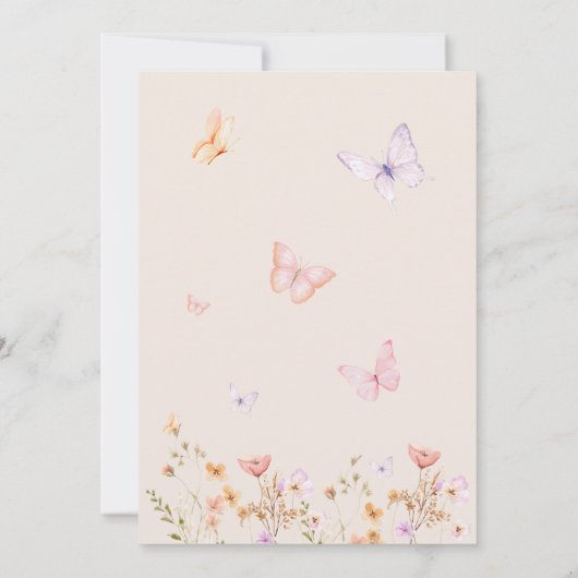 Roze Meisje 2e verjaardag Kaart (Achterkant)