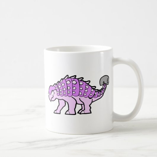Roze meisje Ankylosaurus Koffiemok (Rechts)