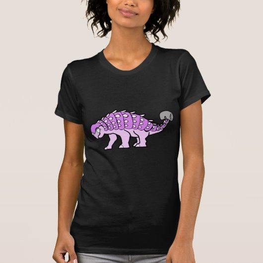 Roze meisje Ankylosaurus T-shirt (Voorkant)