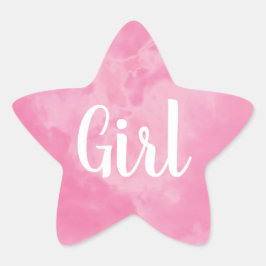 Roze Meisje Baby Geslacht Onthullen Smoke Bomb Par Ster Sticker