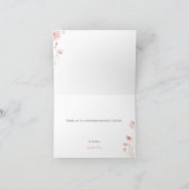 Roze Meisje Baby in Bloom Baby shower Dank u kaart (Binnen)