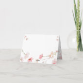 Roze Meisje Baby in Bloom Baby shower Dank u kaart (Achterkant)