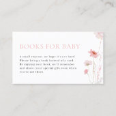 Roze Meisje Baby in Bloom Boeken voor Baby Kaart Visitekaartje (Voorkant)