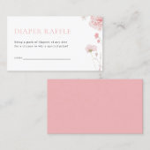 Roze Meisje Baby in Bloom Luier Raffle Kaart Visitekaartje (Voorkant / Achterkant)