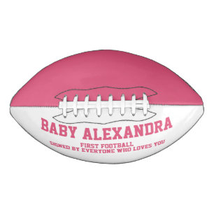 Roze Meisje Baby Shower American Football