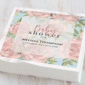 Roze Meisje Baby shower Bloemen Custom Servet