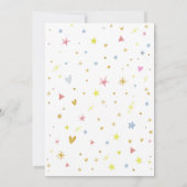 Roze Meisje Baby shower Kaart (Achterkant)