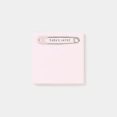 Roze Meisje Baby Shower Luier Speld Post-Its Post-it® Notes (Voorkant)