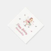  Roze Meisje Ballerina Verjaardagsfeest Servet (Hoek)