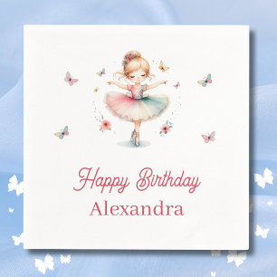  Roze Meisje Ballerina Verjaardagsfeest Servet